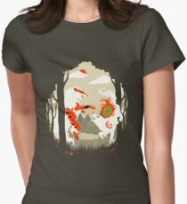 Great Wolves of Fire (Featured on Teefury) Women's Fitted T-Shirt