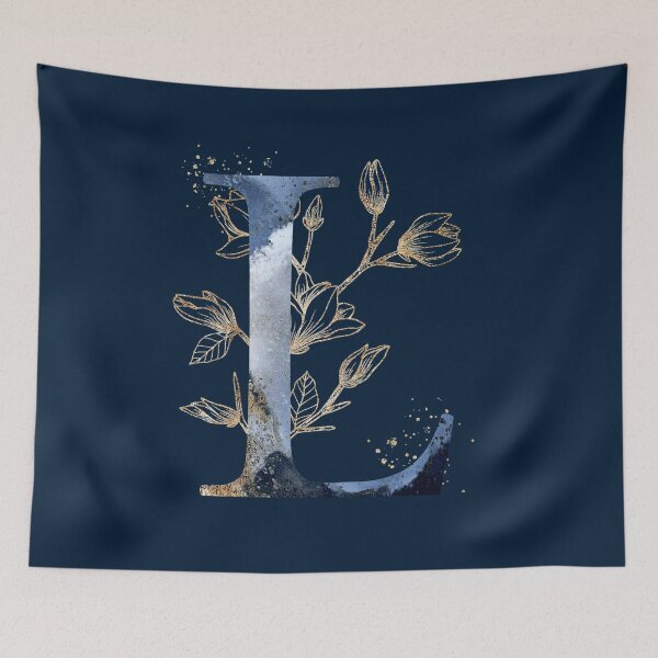 Item preview, Floral Initial Letter L, Monogram  designed and sold by PinkLotusArt.