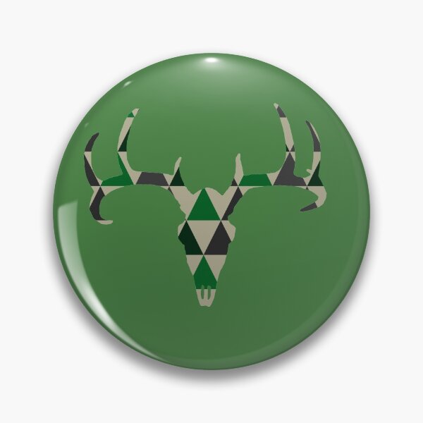 Item preview, Green Geometric Deer Skull  designed and sold by nat3th3gr3at.