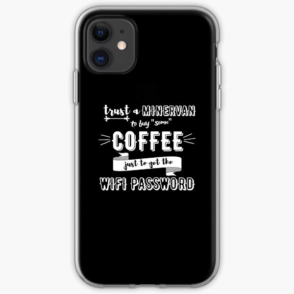 Café + WiFi + Minervan! Funda blanda para iPhone