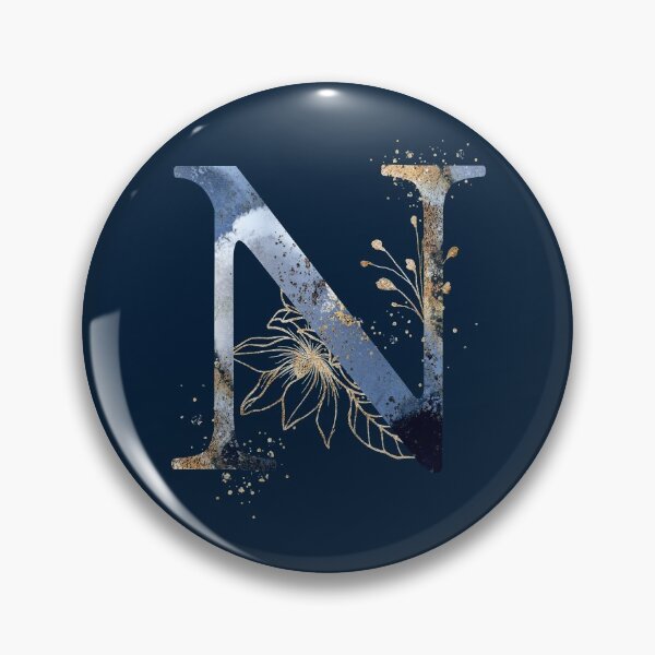 Item preview, Floral Initial Letter N, Monogram designed and sold by PinkLotusArt.