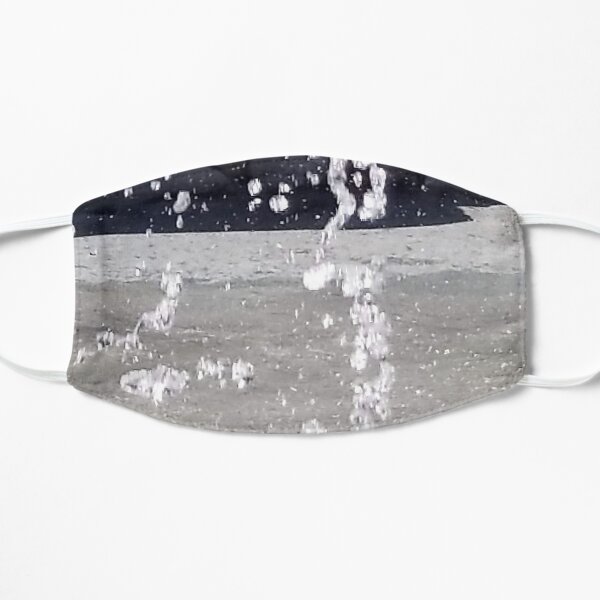 Falling Water Drops on Concrete Photo Design Flat Mask