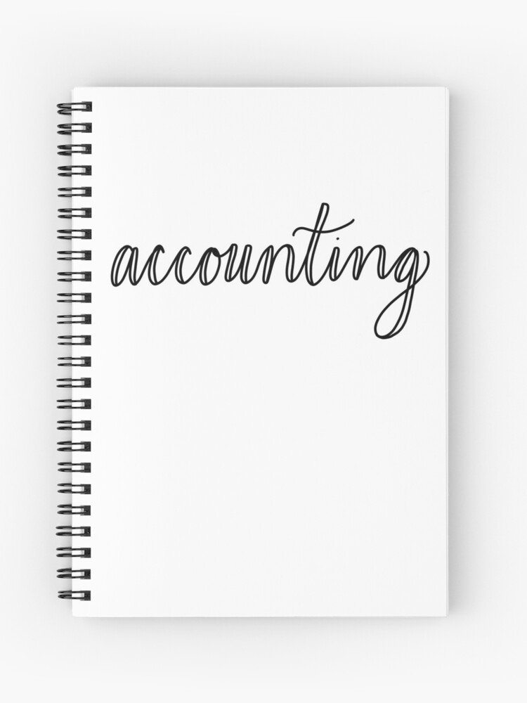 Cuaderno de espiral «Etiqueta cursiva de clase de contabilidad» de  breannehope | Redbubble