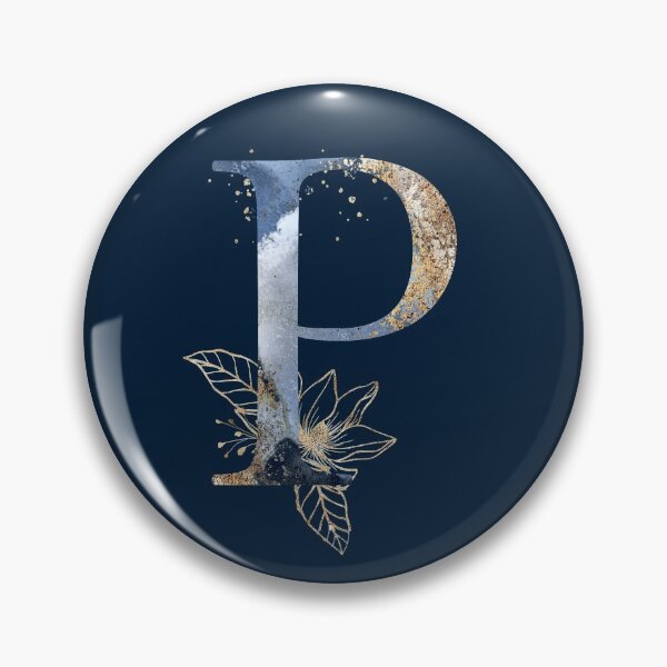 Item preview, Floral Initial Letter P, Monogram designed and sold by PinkLotusArt.