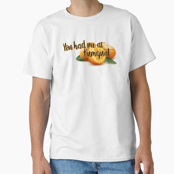 Vista previa del artículo con la obra «Usted me tuvo en Kumquat Funny T-shirt Stickers y más», diseñado y vendido por thisiserikpaul.
