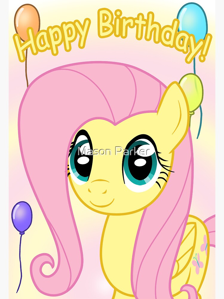 Fluttershy Birthday Card - Postcard My 