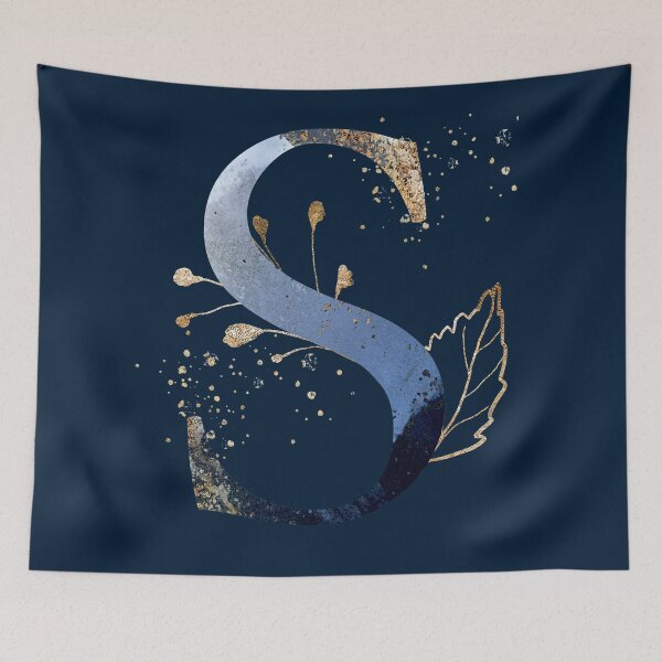 Item preview, S Monogram Letter, Floral Monogram designed and sold by PinkLotusArt.