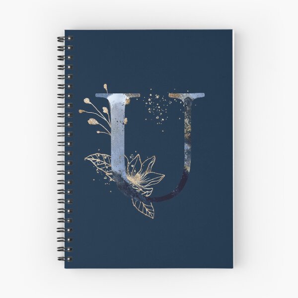 Item preview, Floral Initial Letter U, Monogram designed and sold by PinkLotusArt.