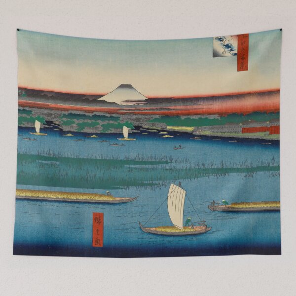 Item preview, Sailing on the Sumida River Vintage Ukiyo-e Japanese Art designed and sold by VintageArchive.