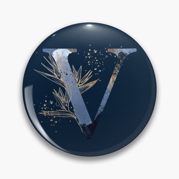 Item preview, Floral Initial Letter V, Monogrammed designed and sold by PinkLotusArt.