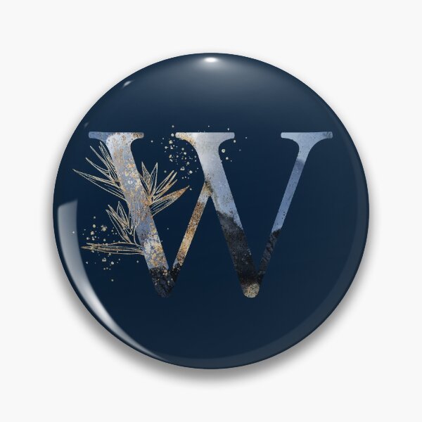 Item preview, Floral Initial Letter W, Monogrammed designed and sold by PinkLotusArt.