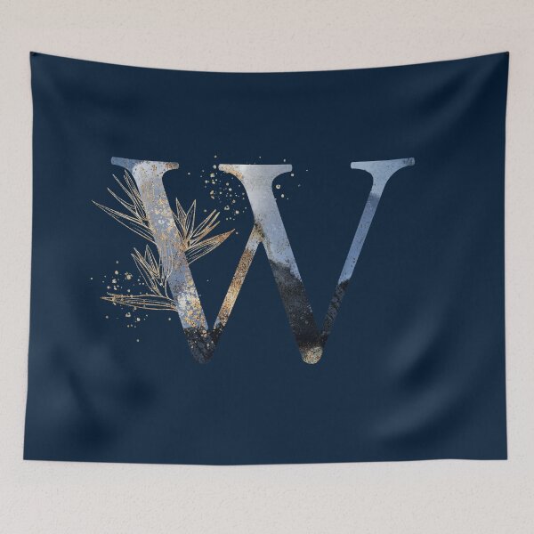 Item preview, Floral Initial Letter W, Monogrammed designed and sold by PinkLotusArt.