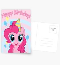 Pinkie Pie Birthday Card - Postcard My Little Pony Postcards