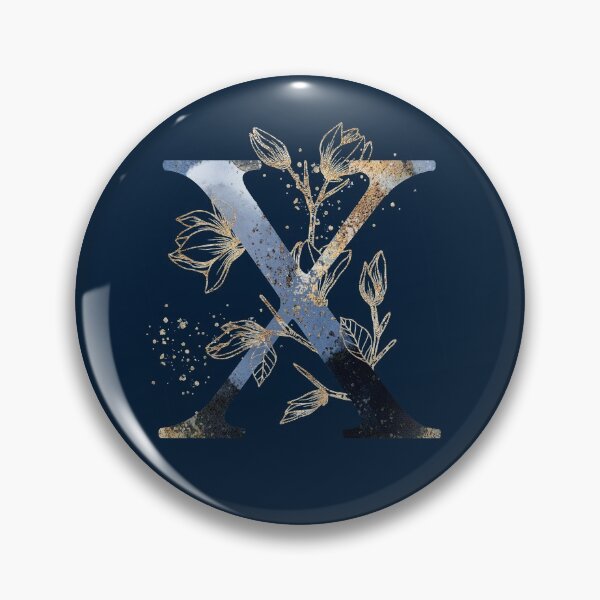 Item preview, Floral Initial Letter X, Monogram designed and sold by PinkLotusArt.
