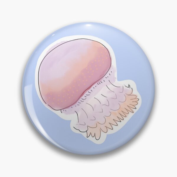 Item preview, Cute colorful aesthetic cannonball jellyfish - light blue designed and sold by Artbyacat.