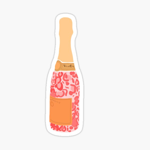 Cheetah veuve bottle design Sticker