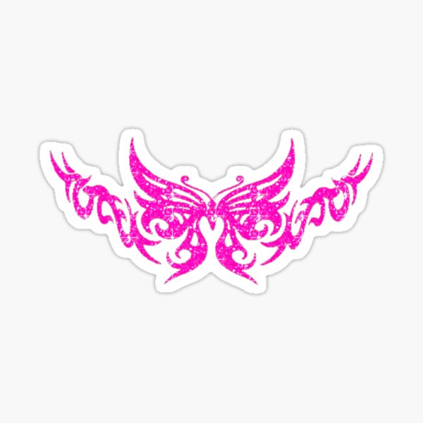 The pink butterfly' Sticker