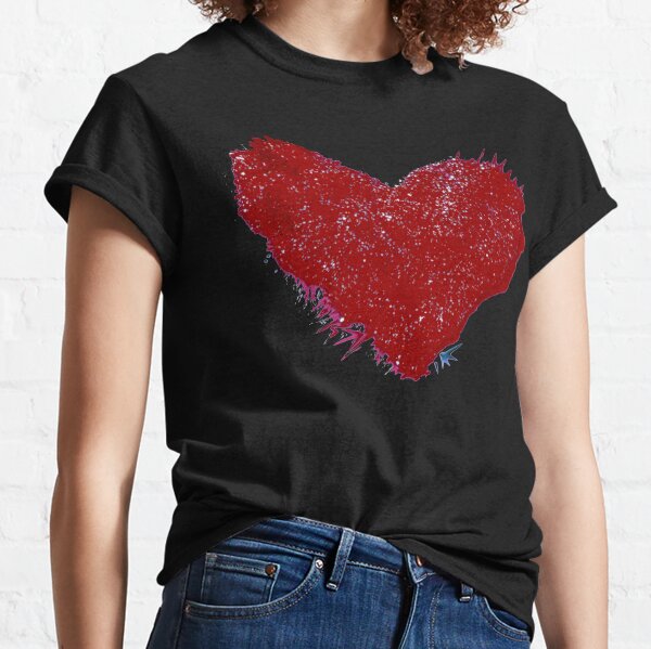 Red Sparkle Heart Classic T-Shirt