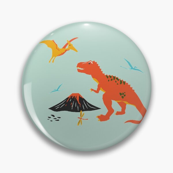 Item preview, Jurassic Dinosaur in Blue + Red designed and sold by latheandquill.