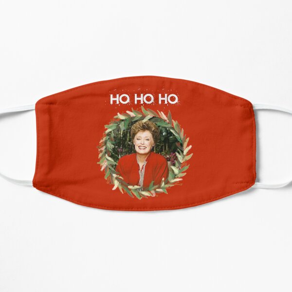HO HO HO - Blanche Devereaux Christmas from the Golden Girls (White) Flat Mask
