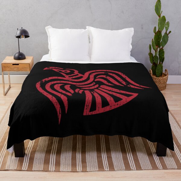 Item preview, Norse Viking Raven of Odin Red Distressed designed and sold by BluePagan.