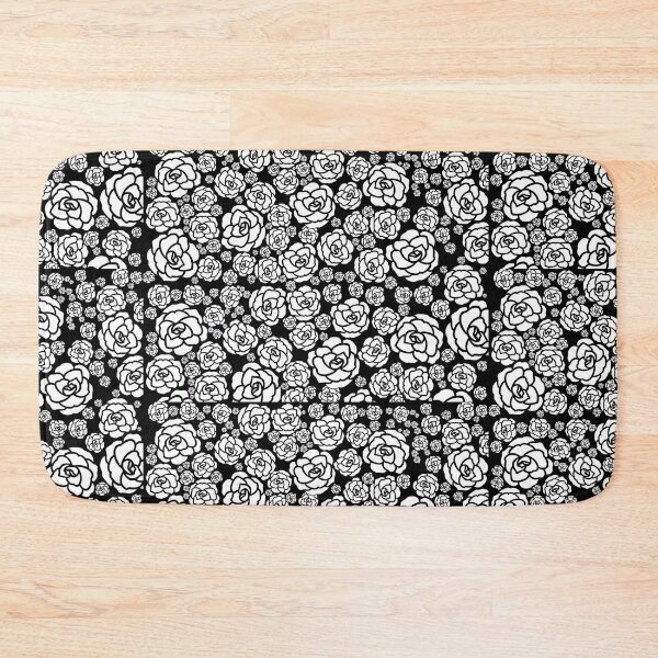 Item preview, black and white roses all over designed and sold by Ella's  Doodles And Designs.