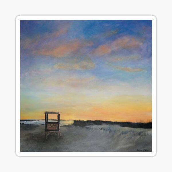 Item preview, Ocean City Lifeguard Stand at Sunset designed and sold by CicaLisa.