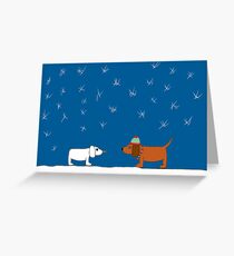 Christmas Snow Scene Greeting Card