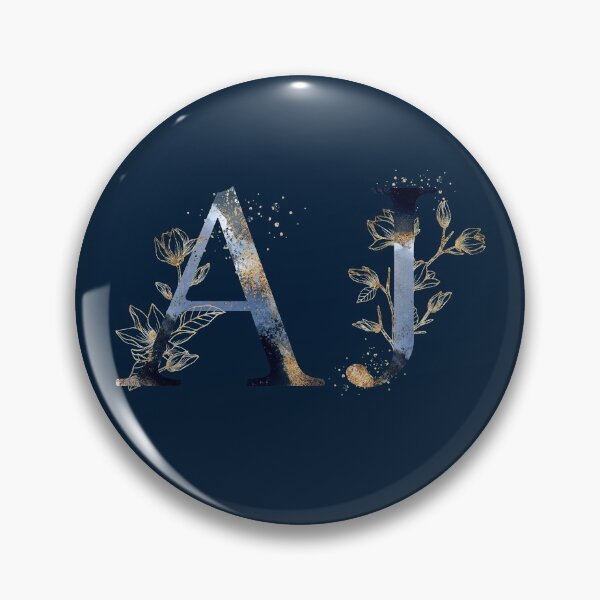 Item preview, Floral Initials AJ, Monogrammed designed and sold by PinkLotusArt.
