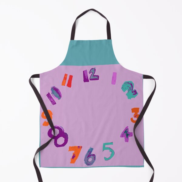 Item preview, LAVENDER clock with numbers watercolor and digital designed and sold by djrunnels.
