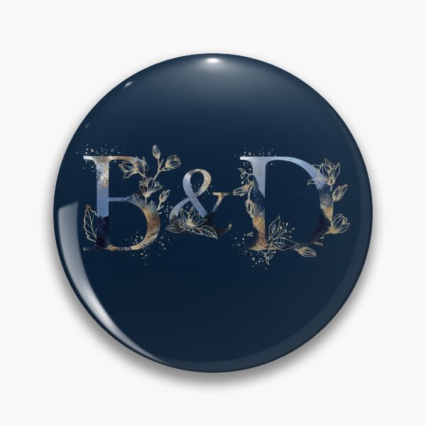 Item preview, Floral Initials B&D for a couple, Monogrammed designed and sold by PinkLotusArt.