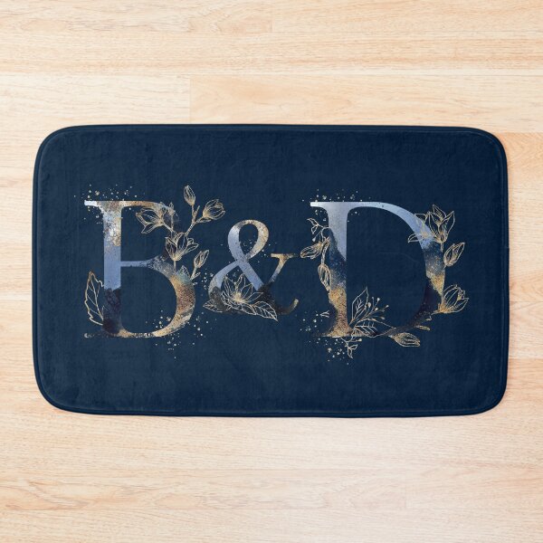 Item preview, Floral Initials B&D for a couple, Monogrammed designed and sold by PinkLotusArt.