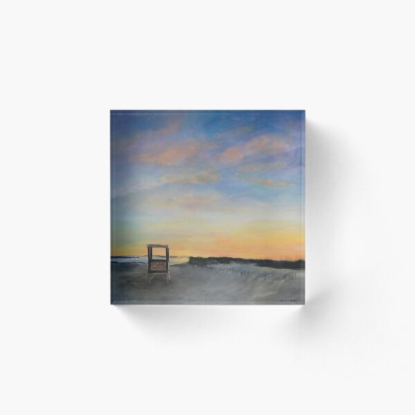 Ocean City Lifeguard Stand at Sunset Acrylic Block