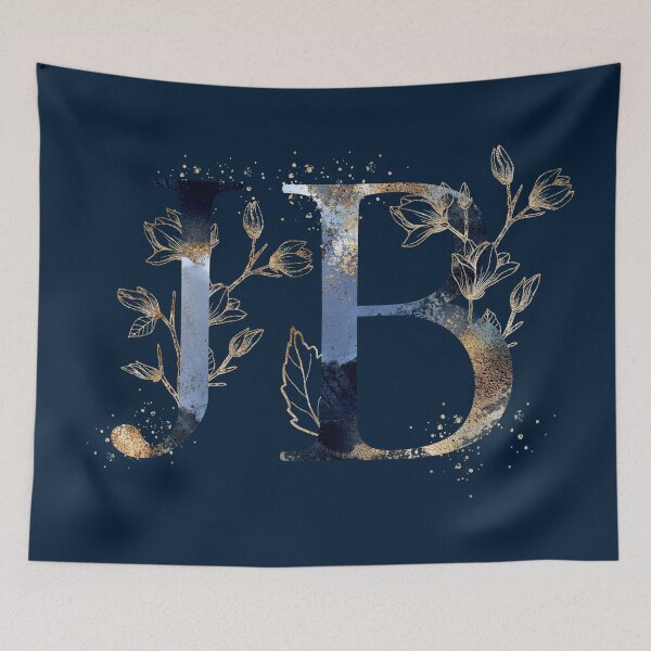 Item preview, Floral Initials JB, Monogrammed designed and sold by PinkLotusArt.