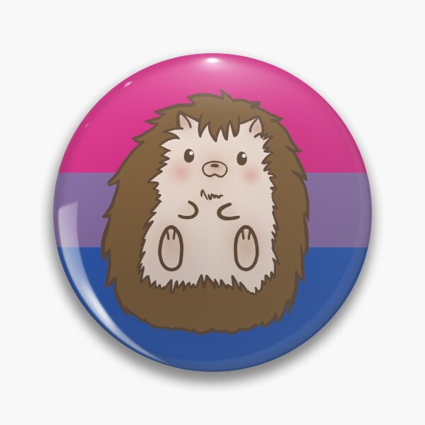 Item preview, cute hedgehog with bisexual flag! designed and sold by floradoodles.
