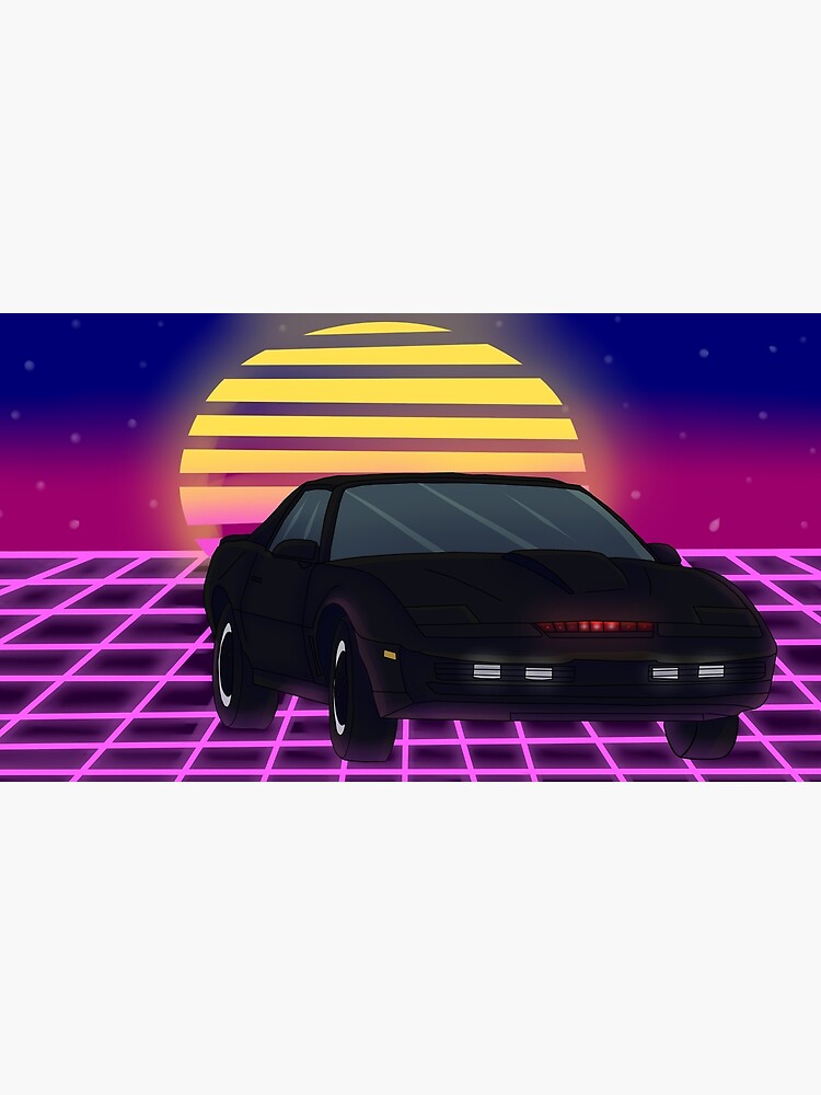 "K.I.T.T Synth wave " Poster by KawaiiCraftey Redbubble
