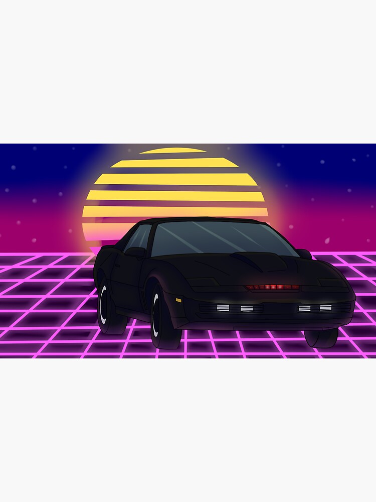 "K.I.T.T Synth wave " Sticker for Sale by KawaiiCraftey Redbubble