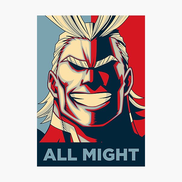 All Might Retro Photographic Print