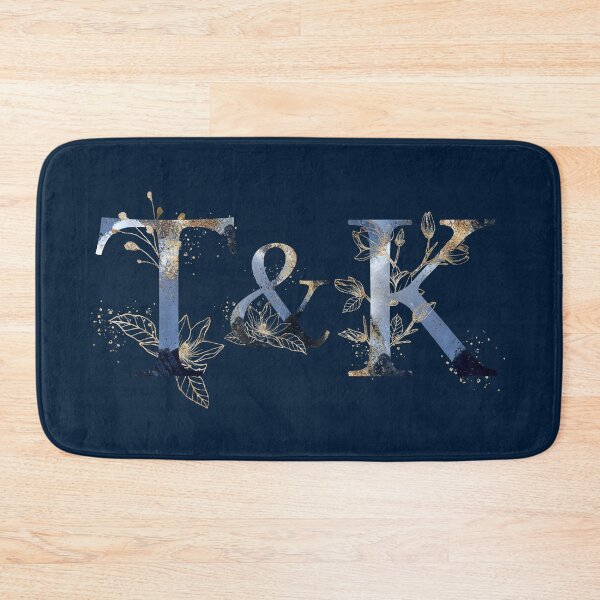 Item preview, Floral Initials T and K for a couple, Monogram Gifts designed and sold by PinkLotusArt.