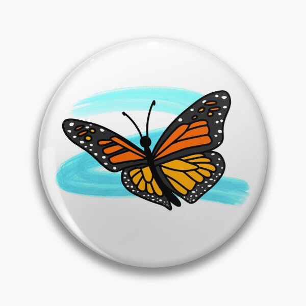 Item preview, Copy of Monarch Butterfly Digital Art With Blue Paint Stroke designed and sold by Strawberry Canvas.