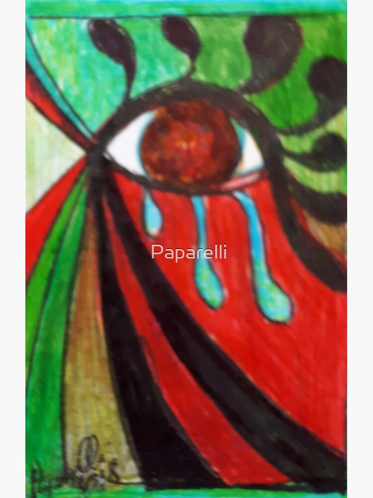 "CRYING EYE COLOR 2" Sticker for Sale by Paparelli Redbubble
