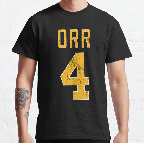 Robert G. Orr Retire Number 4 Patch Hockey Jersey Boston 