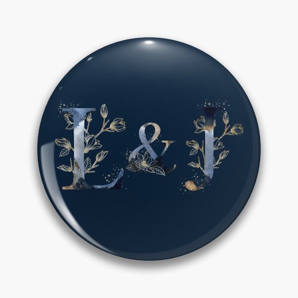 Item preview, Floral Initials L&J for a couple, Monogrammed designed and sold by PinkLotusArt.