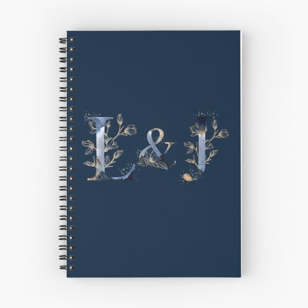 Aperçu de l'œuvre Initiales florales L&J pour un couple, monogrammées créée et vendue par PinkLotusArt.