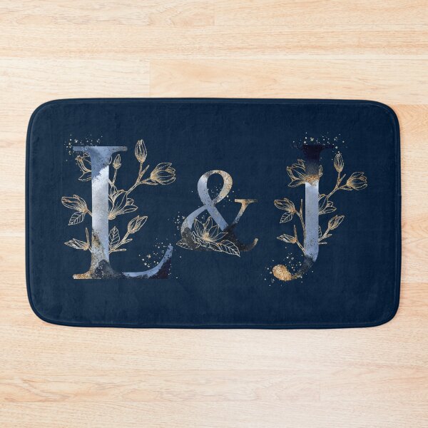 Item preview, Floral Initials L&J for a couple, Monogrammed designed and sold by PinkLotusArt.