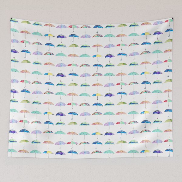 Item preview, Bright Hand-Painted Umbrellas by Zweng Art (White Background) designed and sold by Zweng at Home.