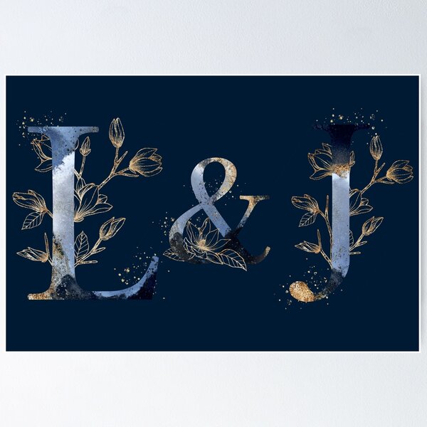 Floral Initial Letter J, Monogram Sticker for Sale by PinkLotusArt