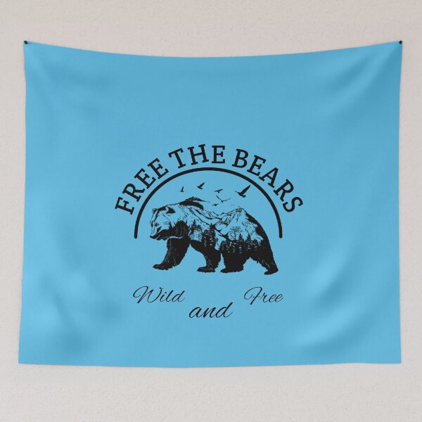 Item preview,  Free The Bears, Wild and Free designed and sold by thebearderhood.