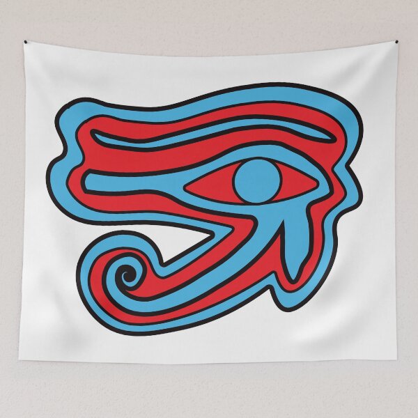 Item preview, eye of horus red and blue sticker designed and sold by mariahparker111.
