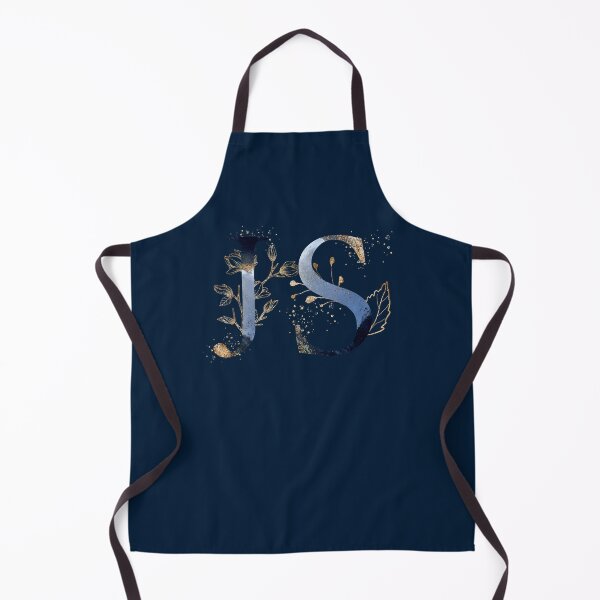 Item preview, Floral Initials JS, Blue and Gold Monogrammed designed and sold by PinkLotusArt.